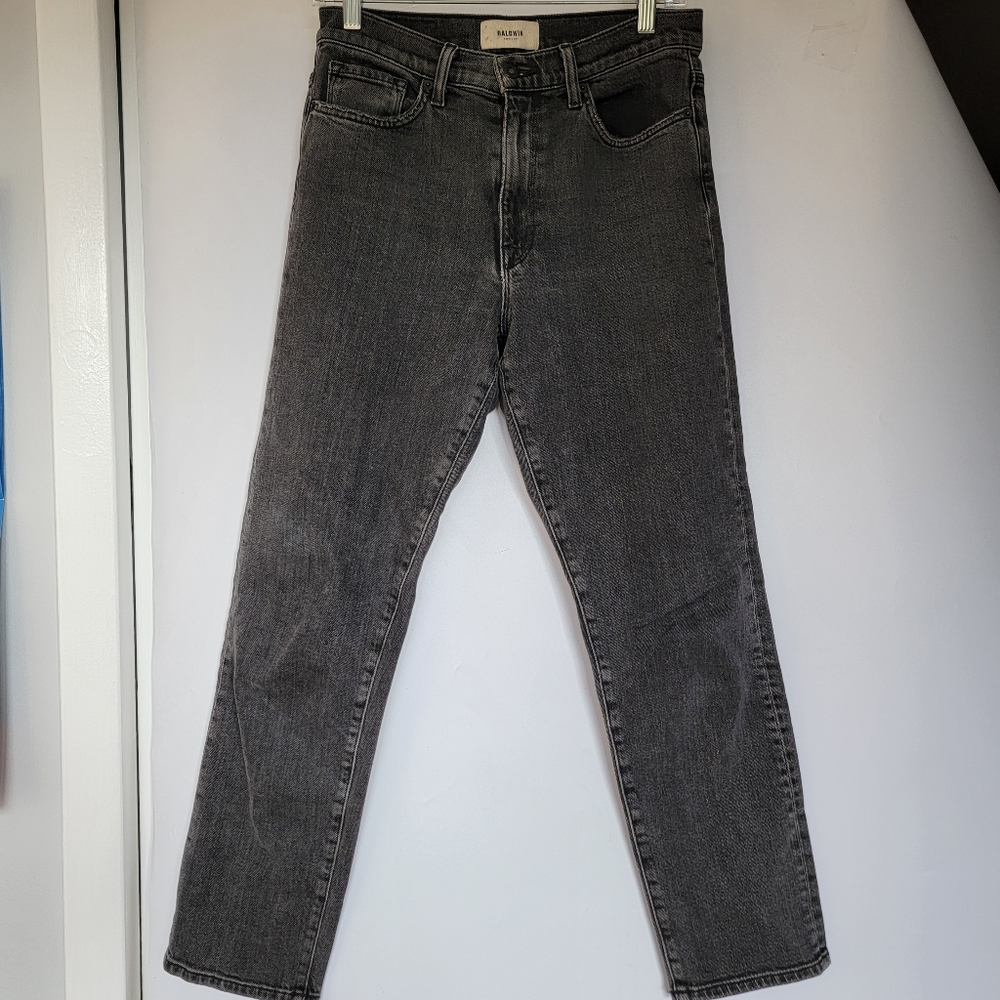 Baldwin Therese High Rise Classic Straight Jeans in Onyx, Size 27